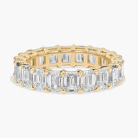 Luxury Emerald Cut Diamond Eternity ring in 10k/14k/18k (5 Ct. tw. - F-G / VS2-SI1)