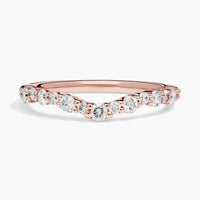 Crescendo Curved Diamond Wedding Ring in 14k White Gold (1/2 ct. tw.)