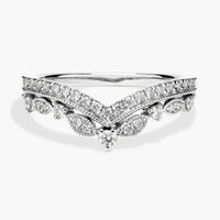 Regal Curved Diamond Ring in 10k/14k/18kGold (1/4 ct. tw.)
