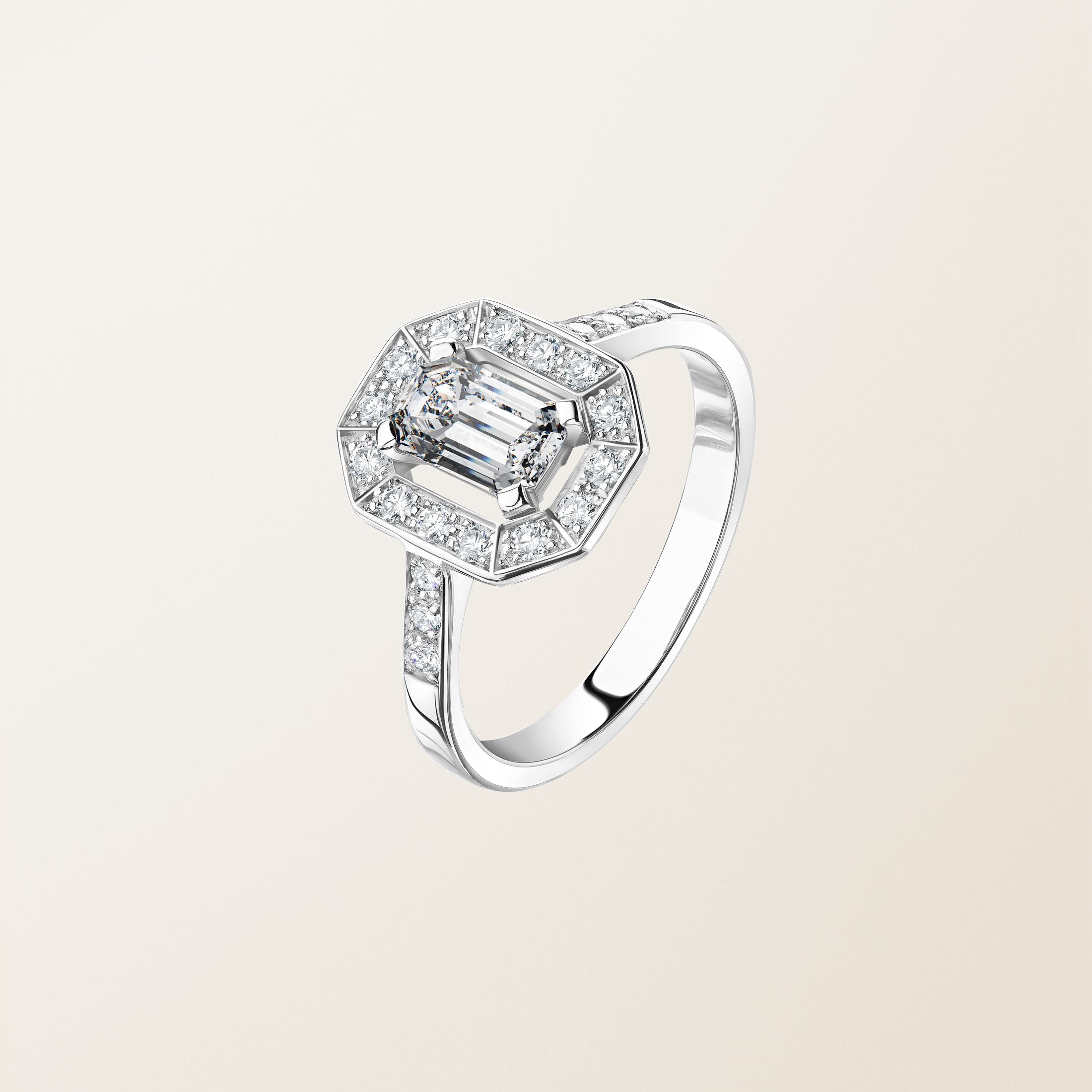 Astera Emerald Halo Ring