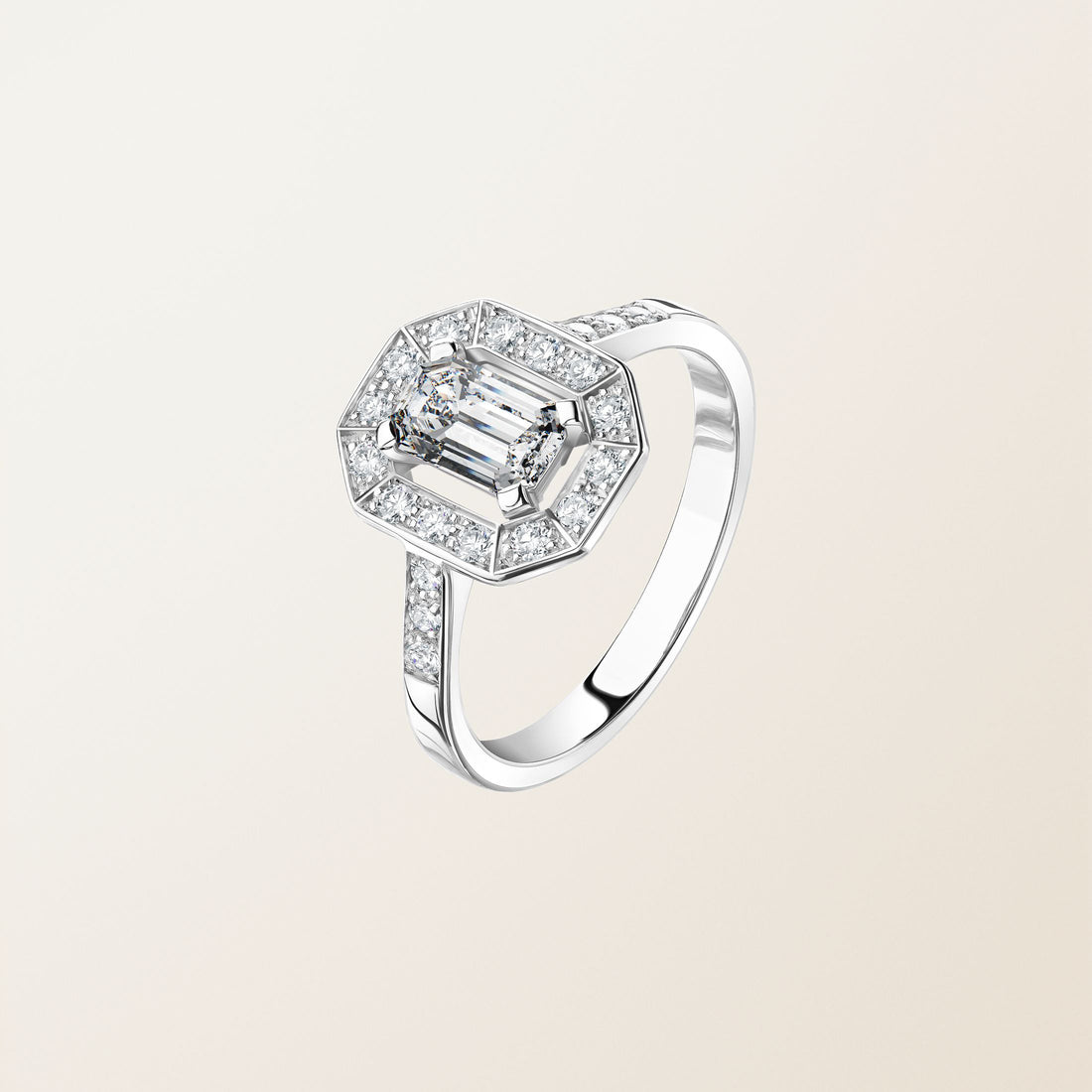 Astera Emerald Halo Ring