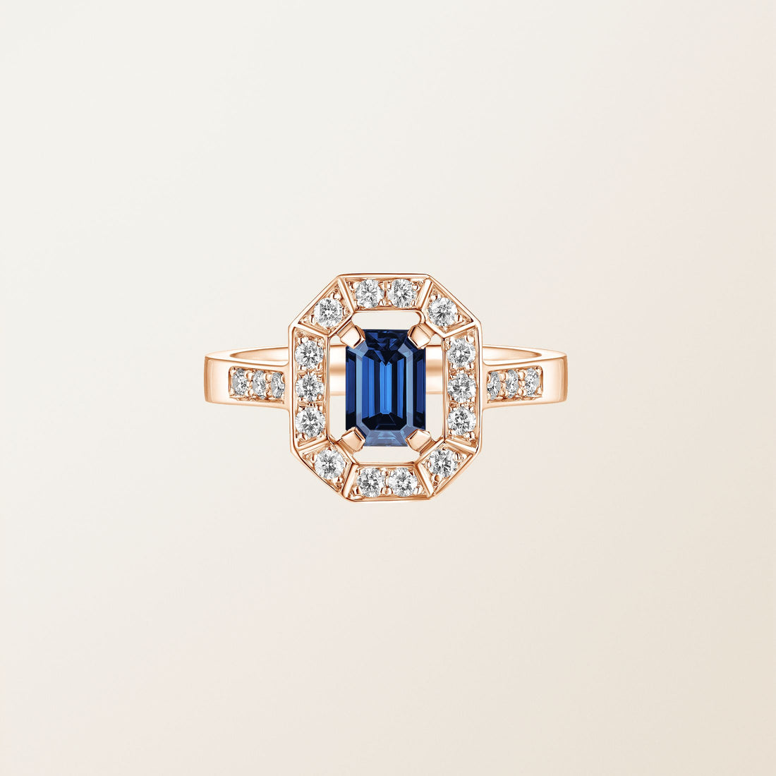 Astera Emerald Halo Ring