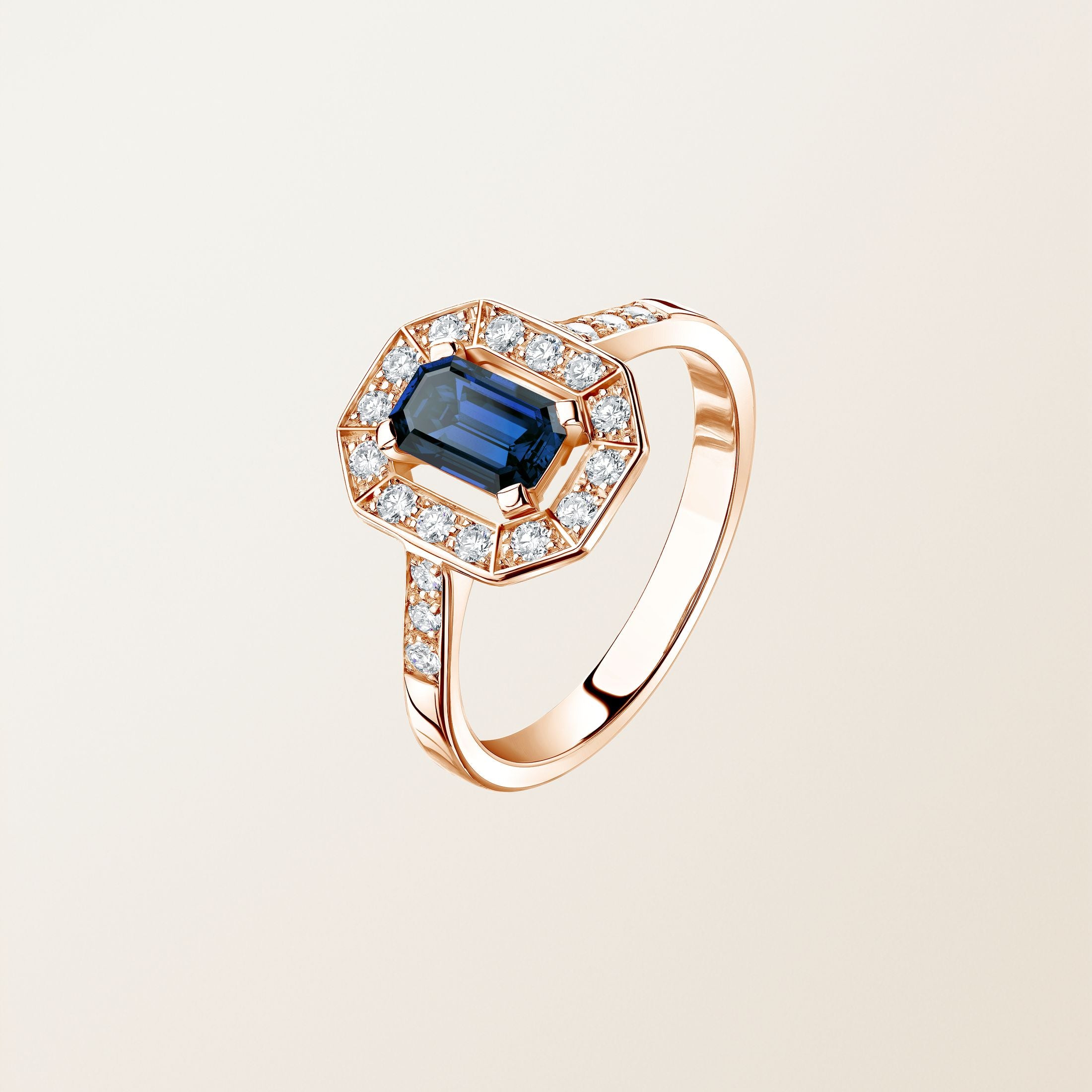 Astera Emerald Halo Ring