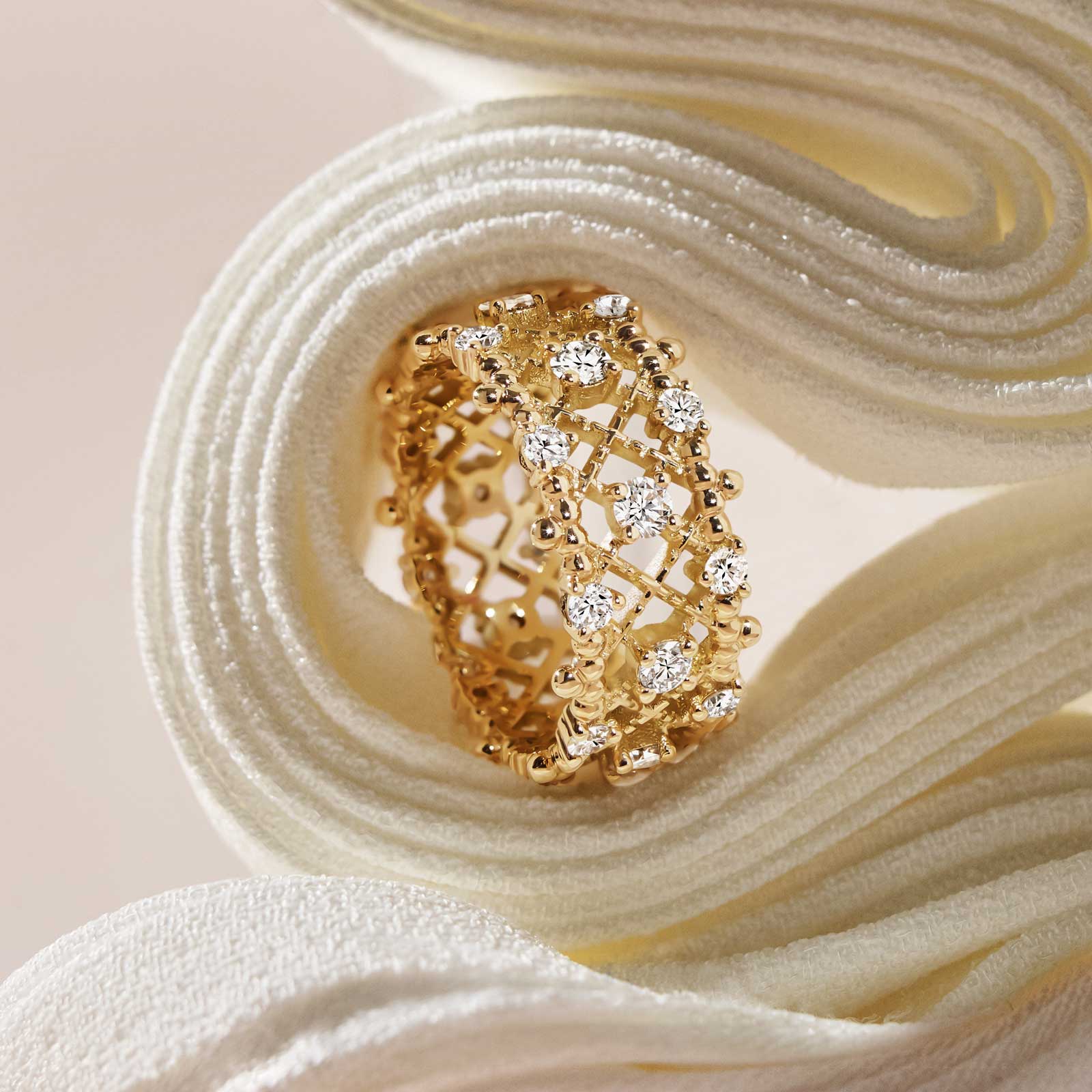 Regalia Diamond Trellis Gold Ring