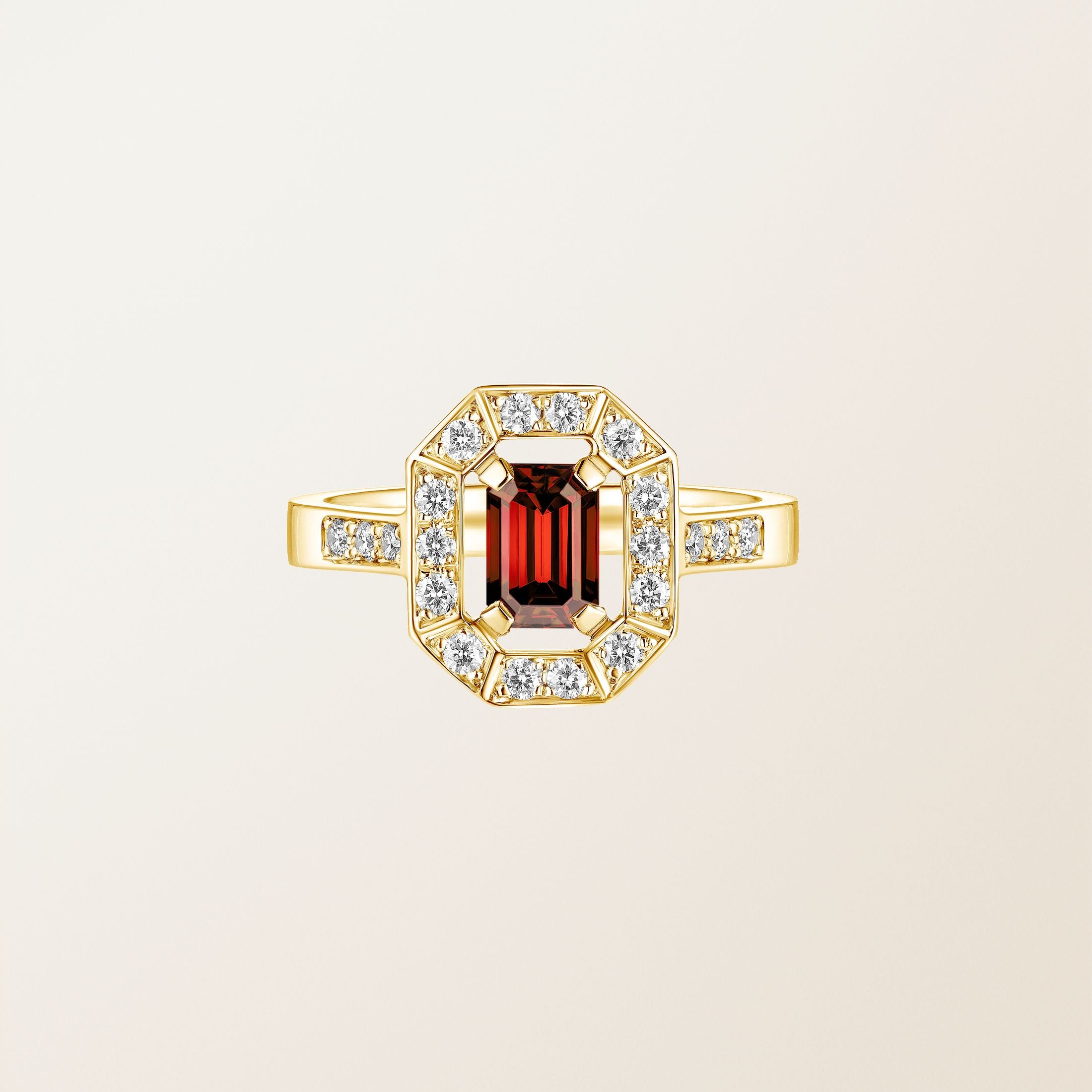 Astera Emerald Halo Ring