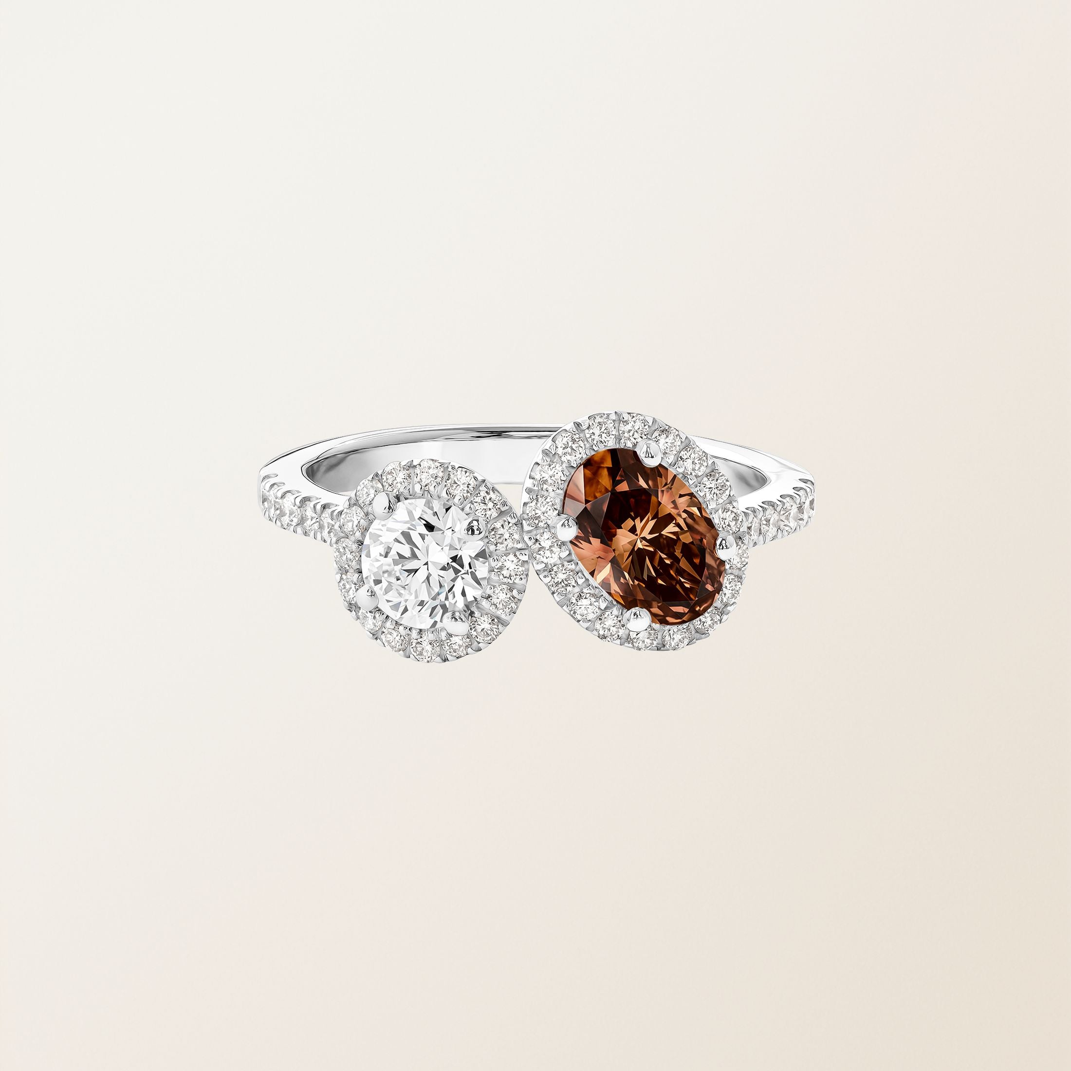 Sun & Moon Halo Gold Ring