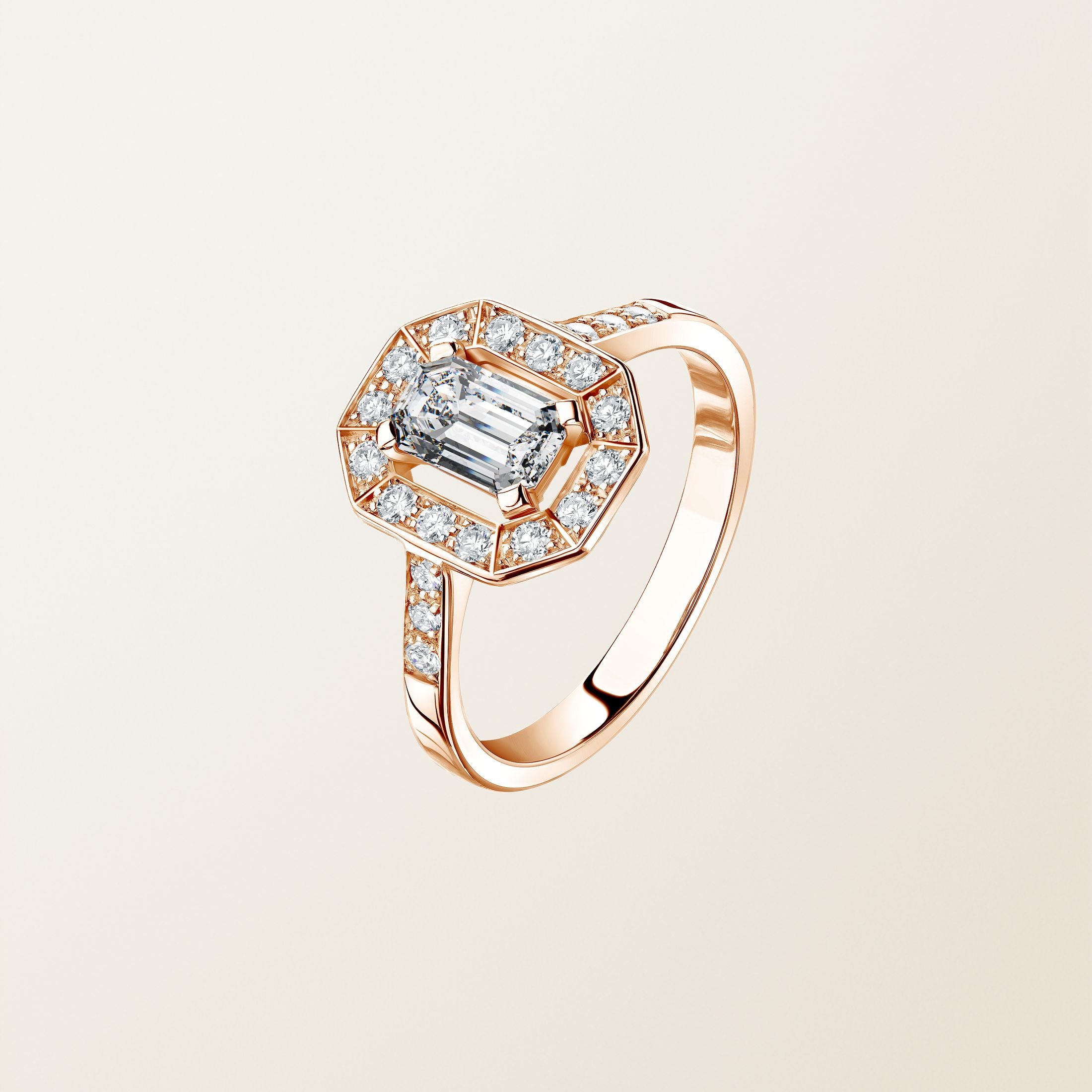 Astera Emerald Halo Ring