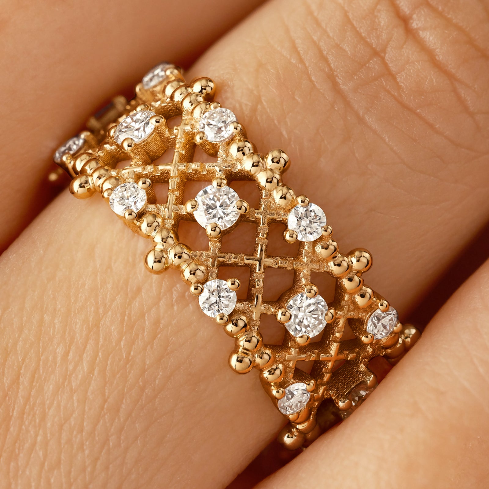 Regalia Diamond Trellis Gold Ring