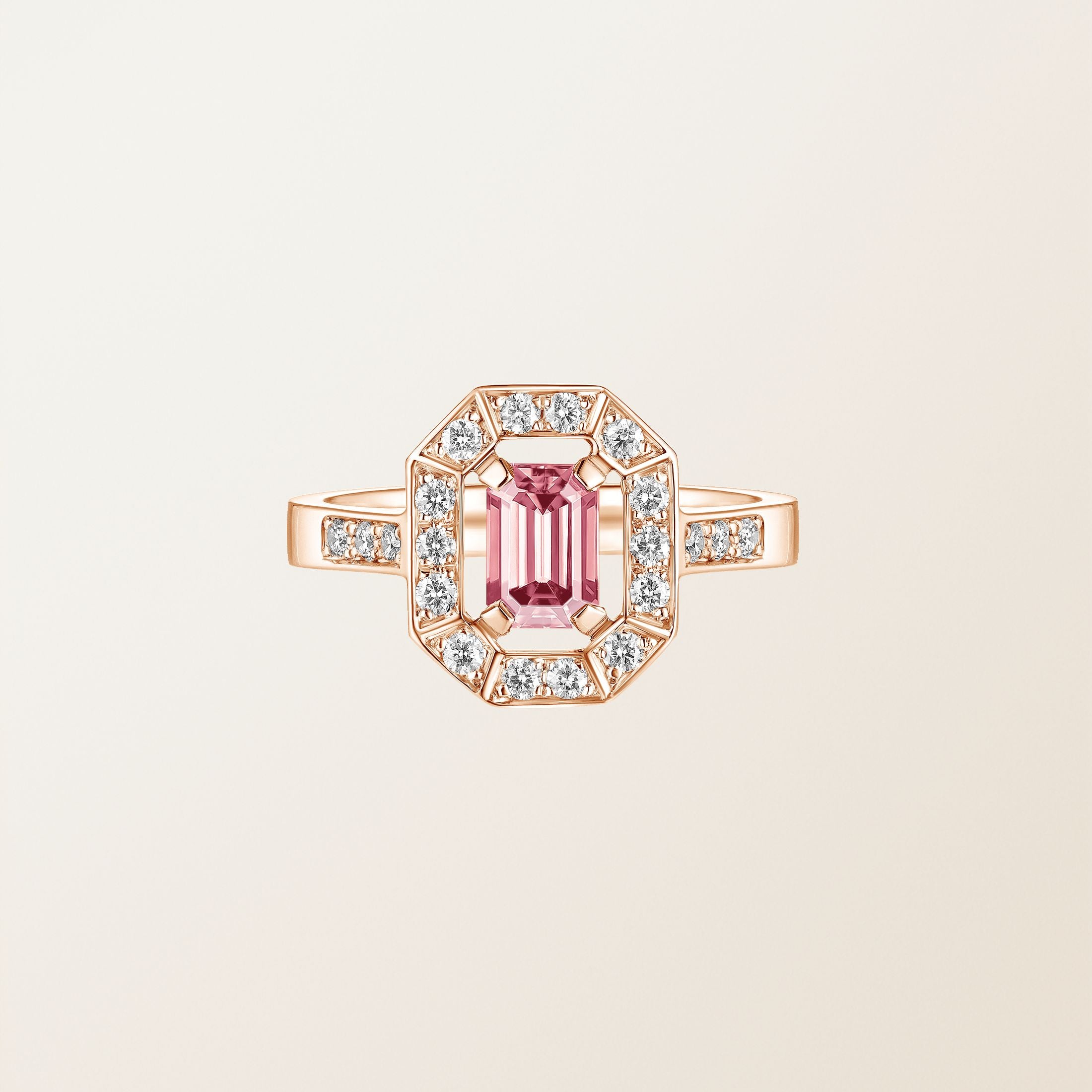 Astera Emerald Halo Ring