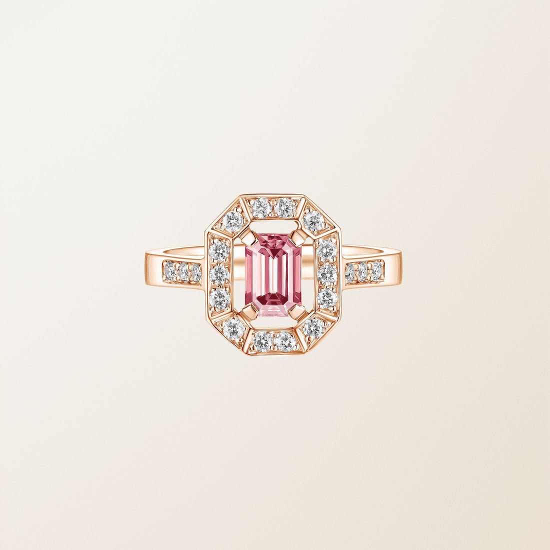 Astera Emerald Halo Ring