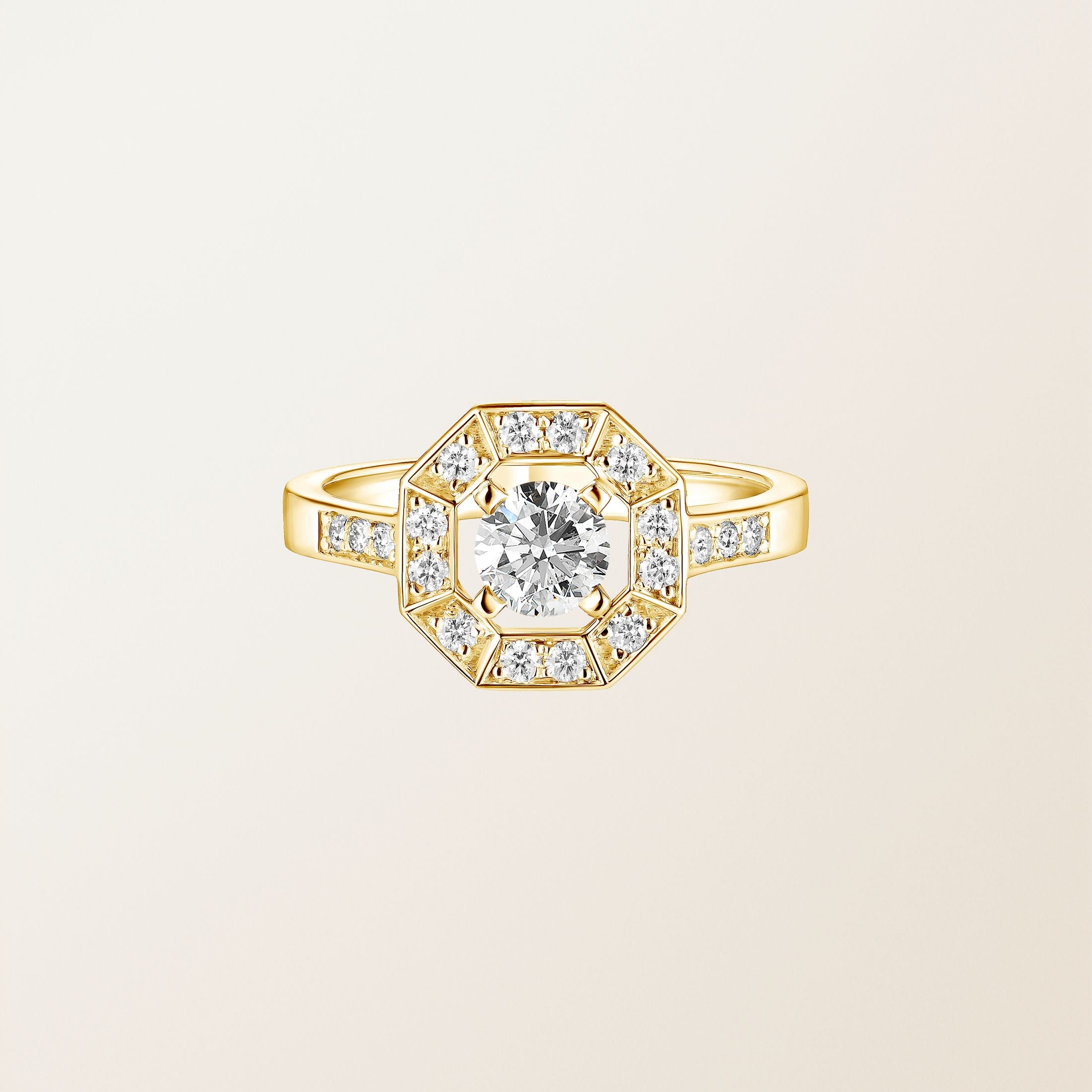 Octavia Diamond Halo Ring