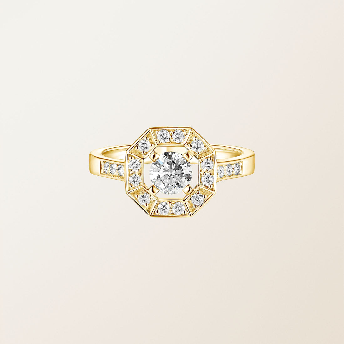 Octavia Diamond Halo Ring