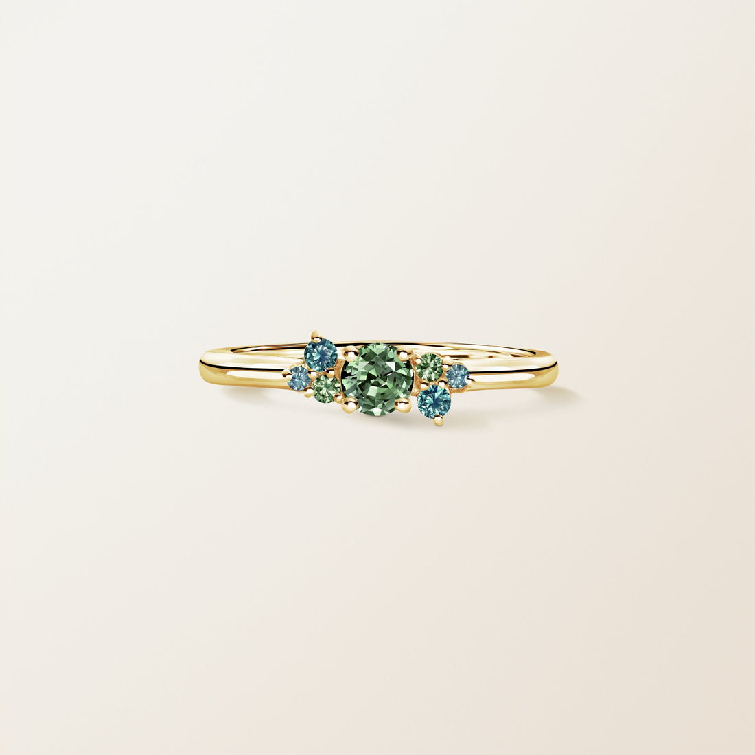 Mint Blossom Cluster Ring