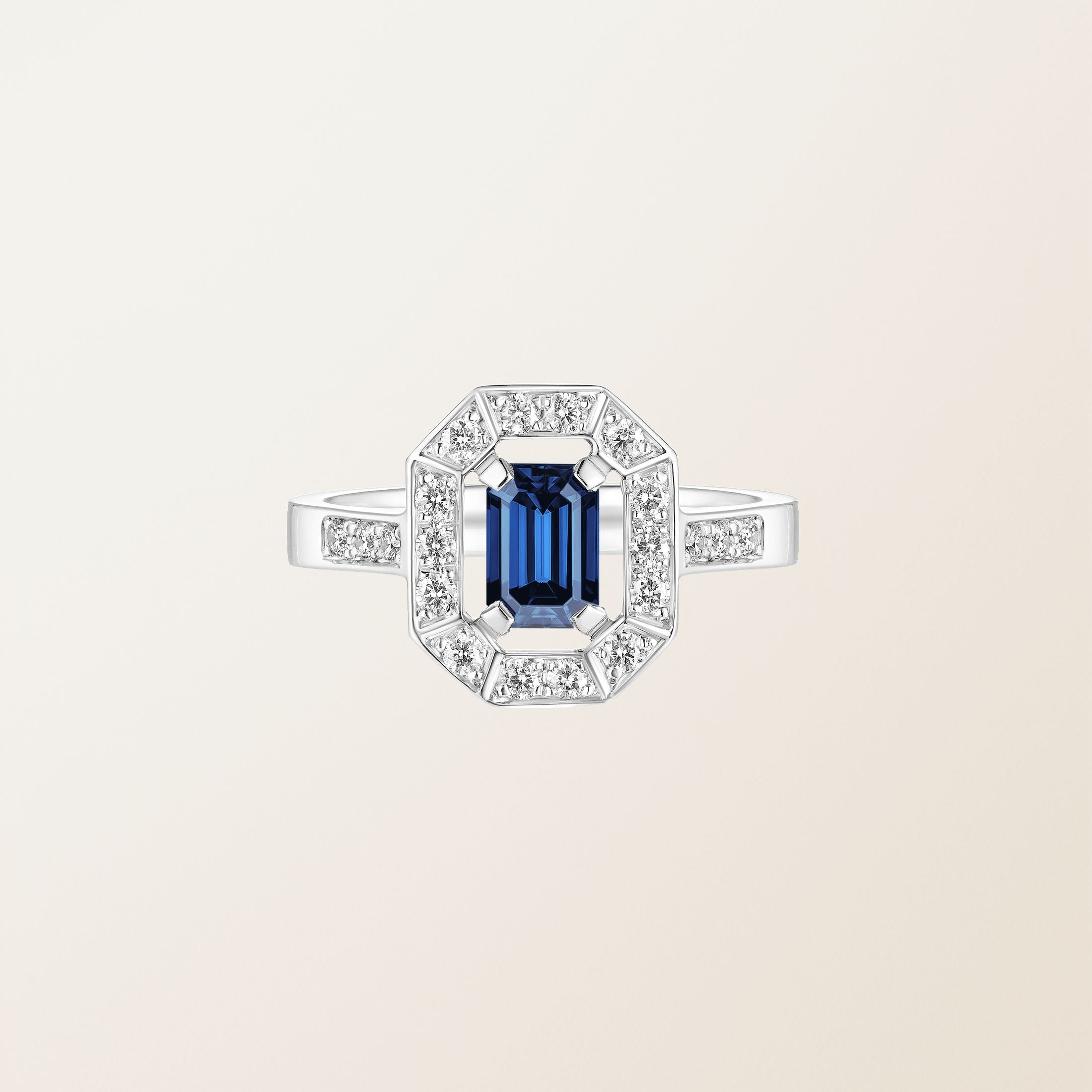 Astera Emerald Halo Ring