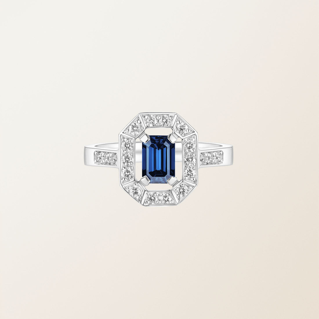 Astera Emerald Halo Ring