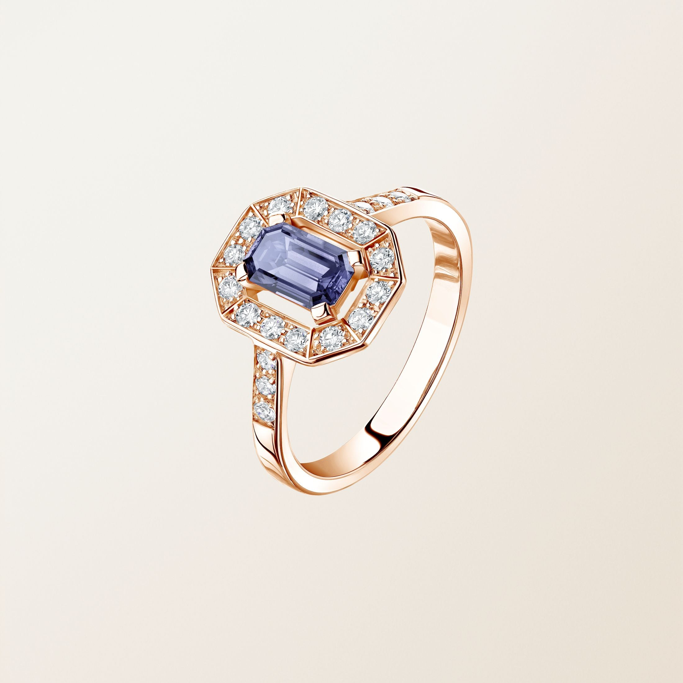 Astera Emerald Halo Ring