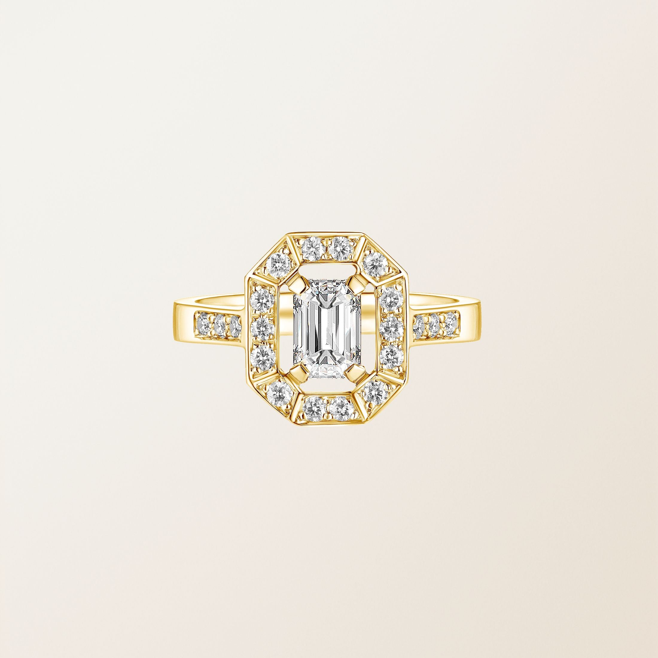 Astera Emerald Halo Ring