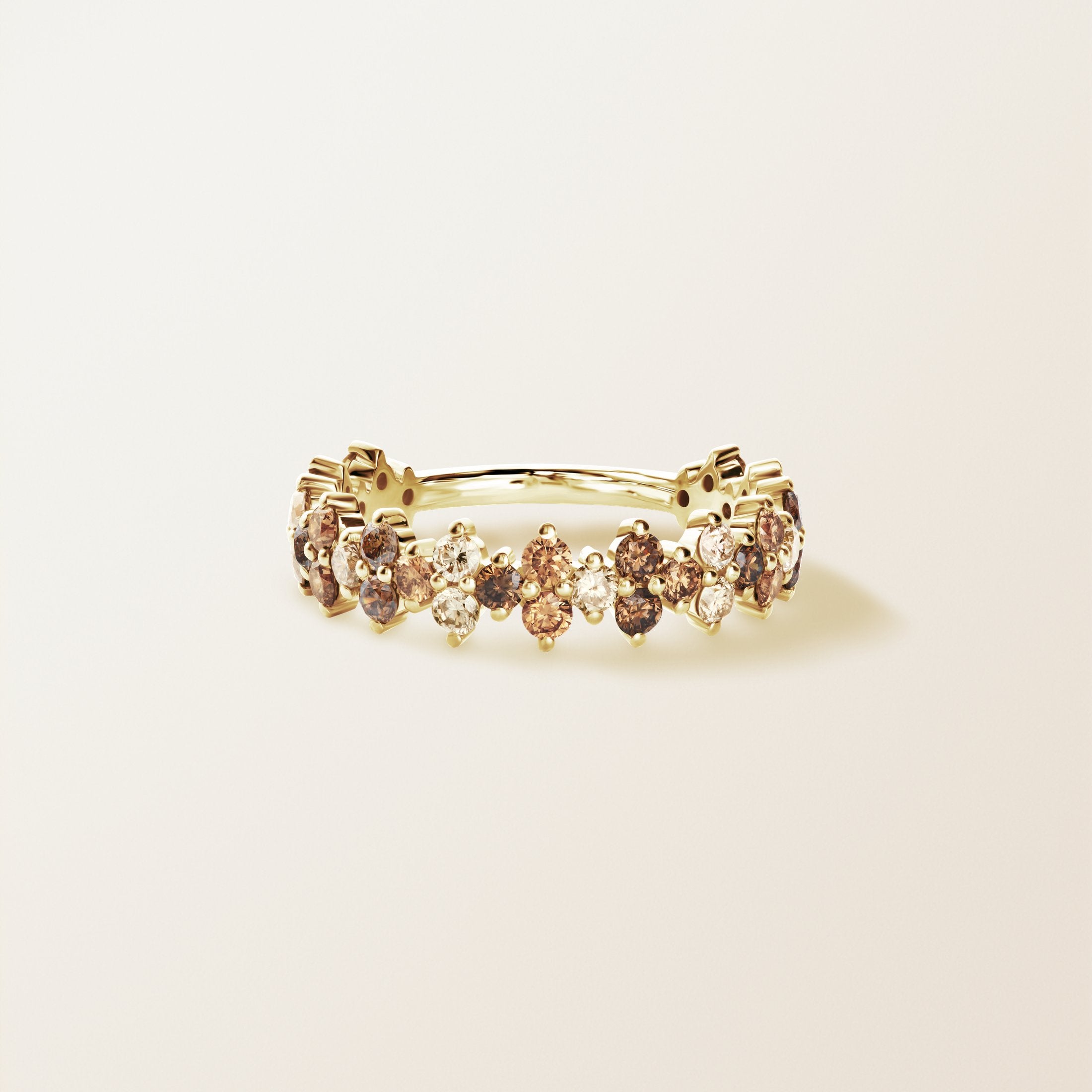 Mocha Crown Diamond Ring