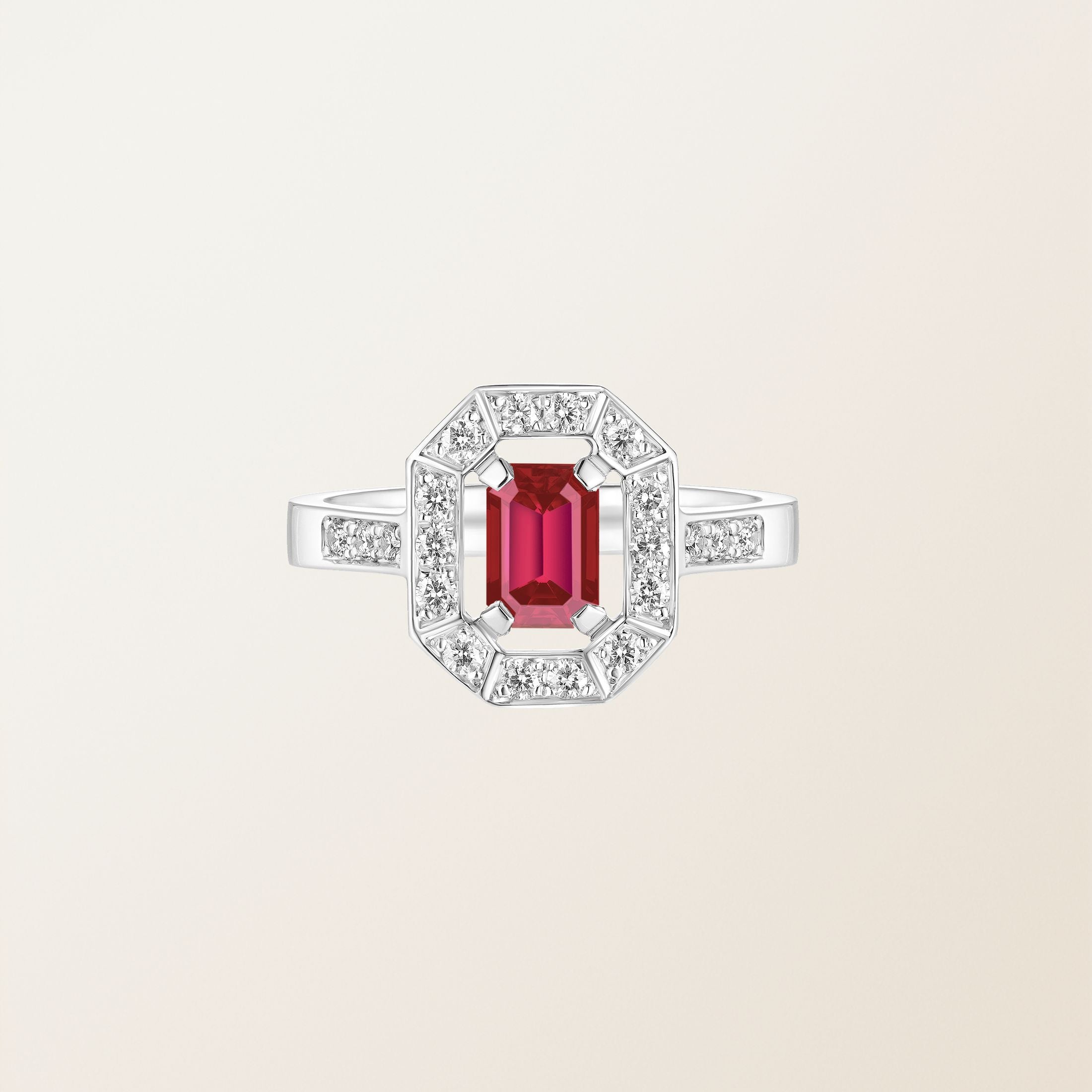Astera Emerald Halo Ring