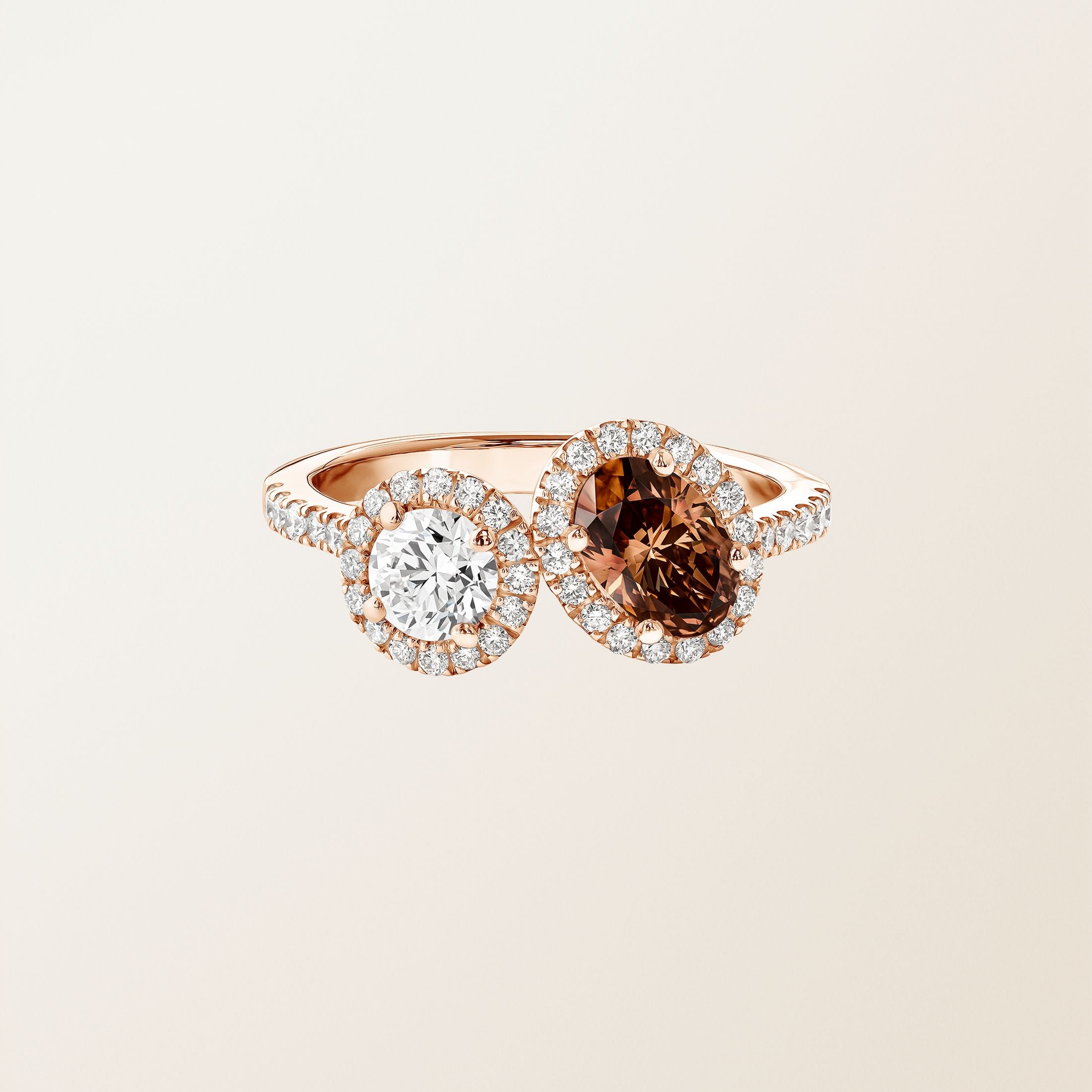 Sun & Moon Halo Gold Ring