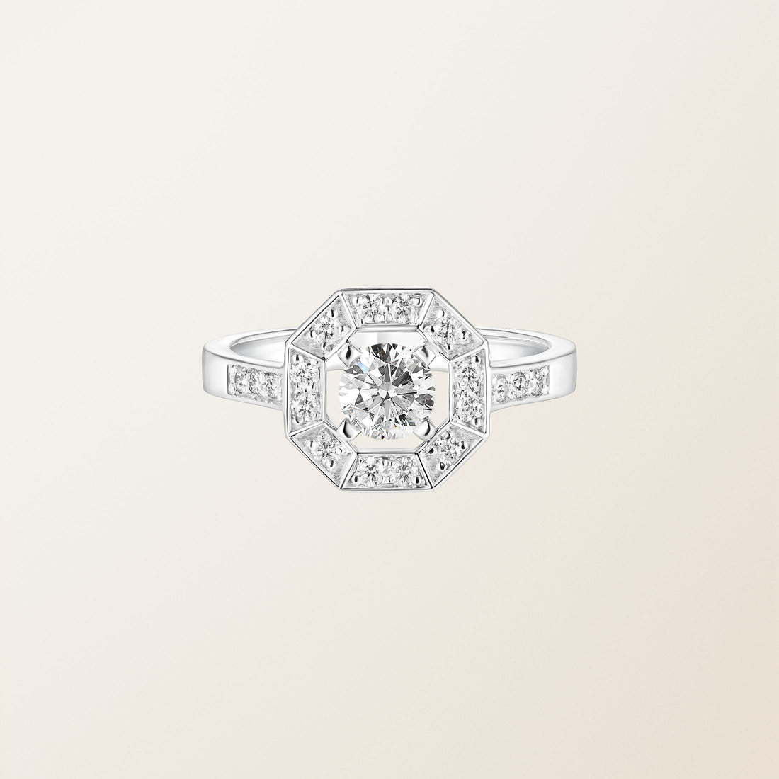 Octavia Diamond Halo Ring