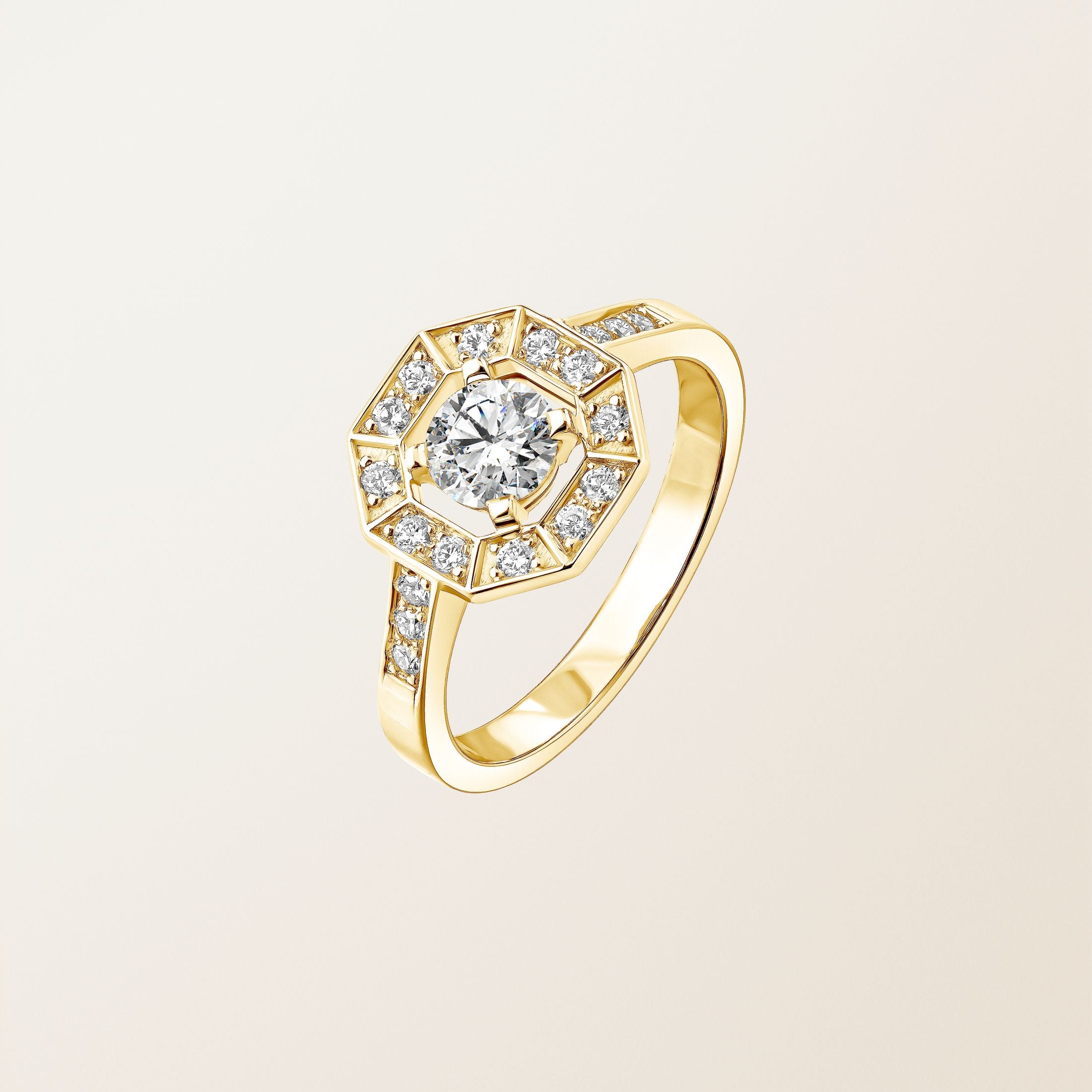 Octavia Diamond Halo Ring