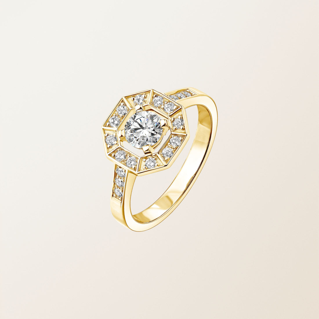 Octavia Diamond Halo Ring