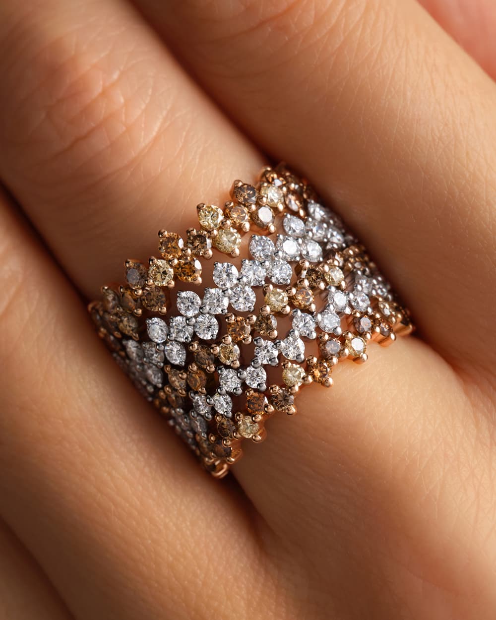 Mocha Crown Diamond Ring