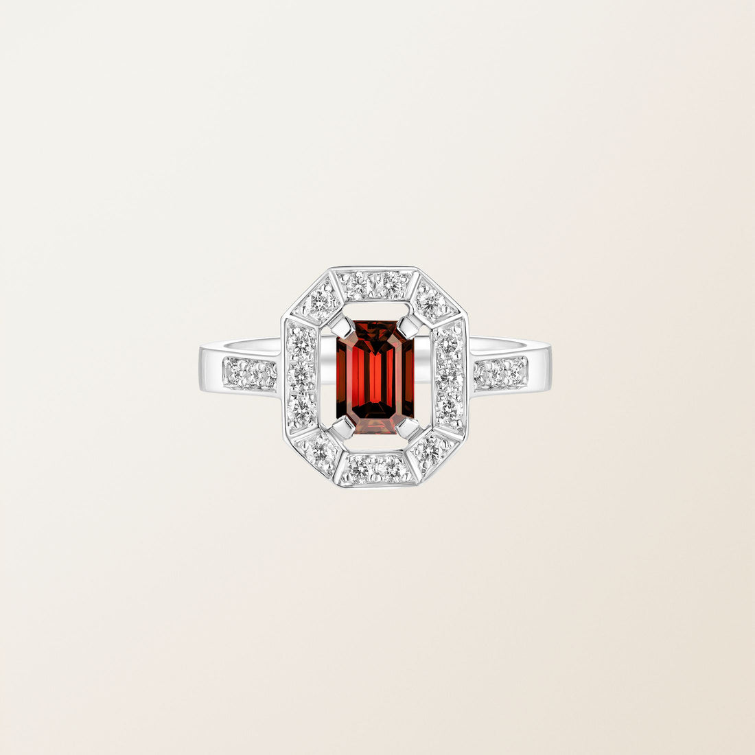 Astera Emerald Halo Ring