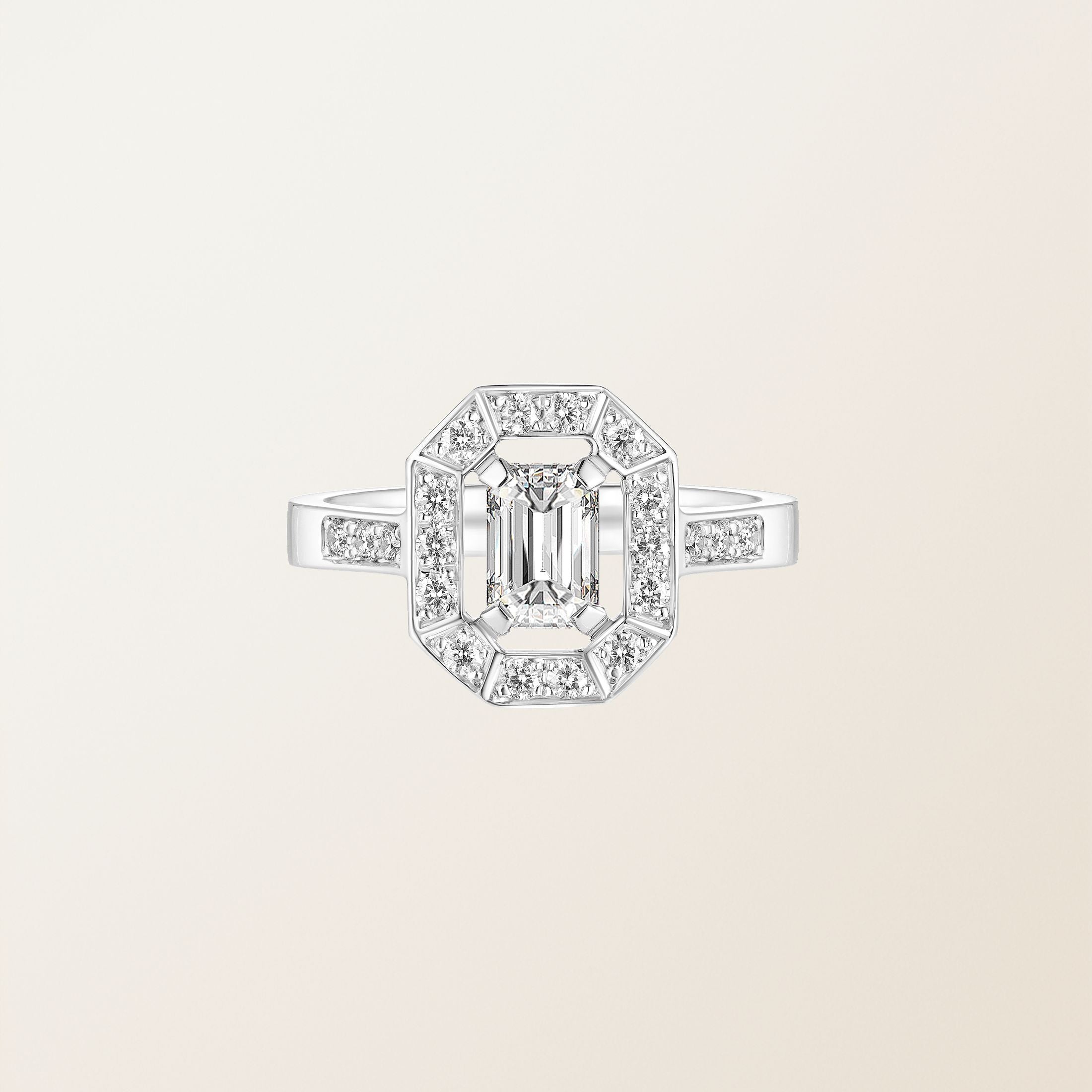Astera Emerald Halo Ring