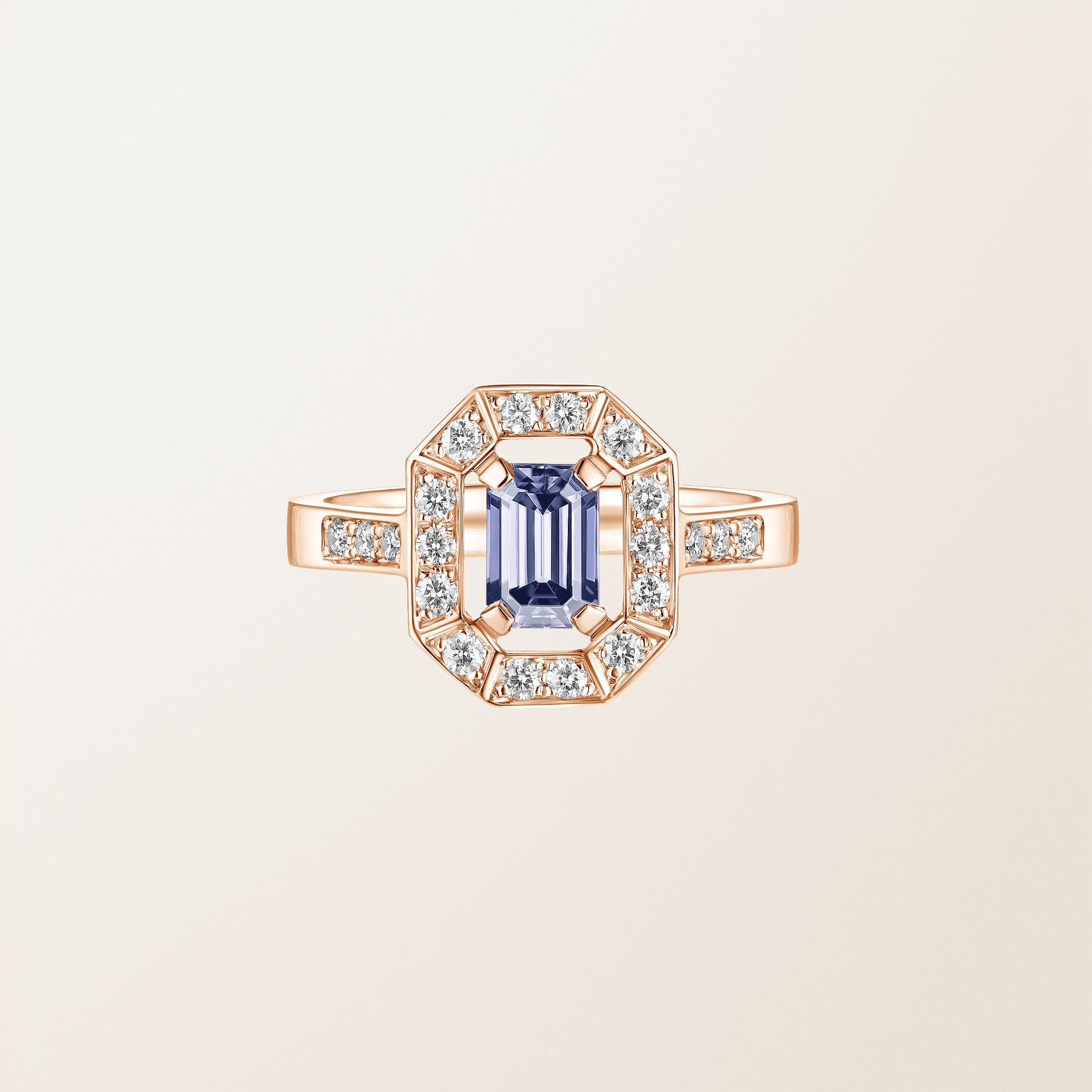Astera Emerald Halo Ring