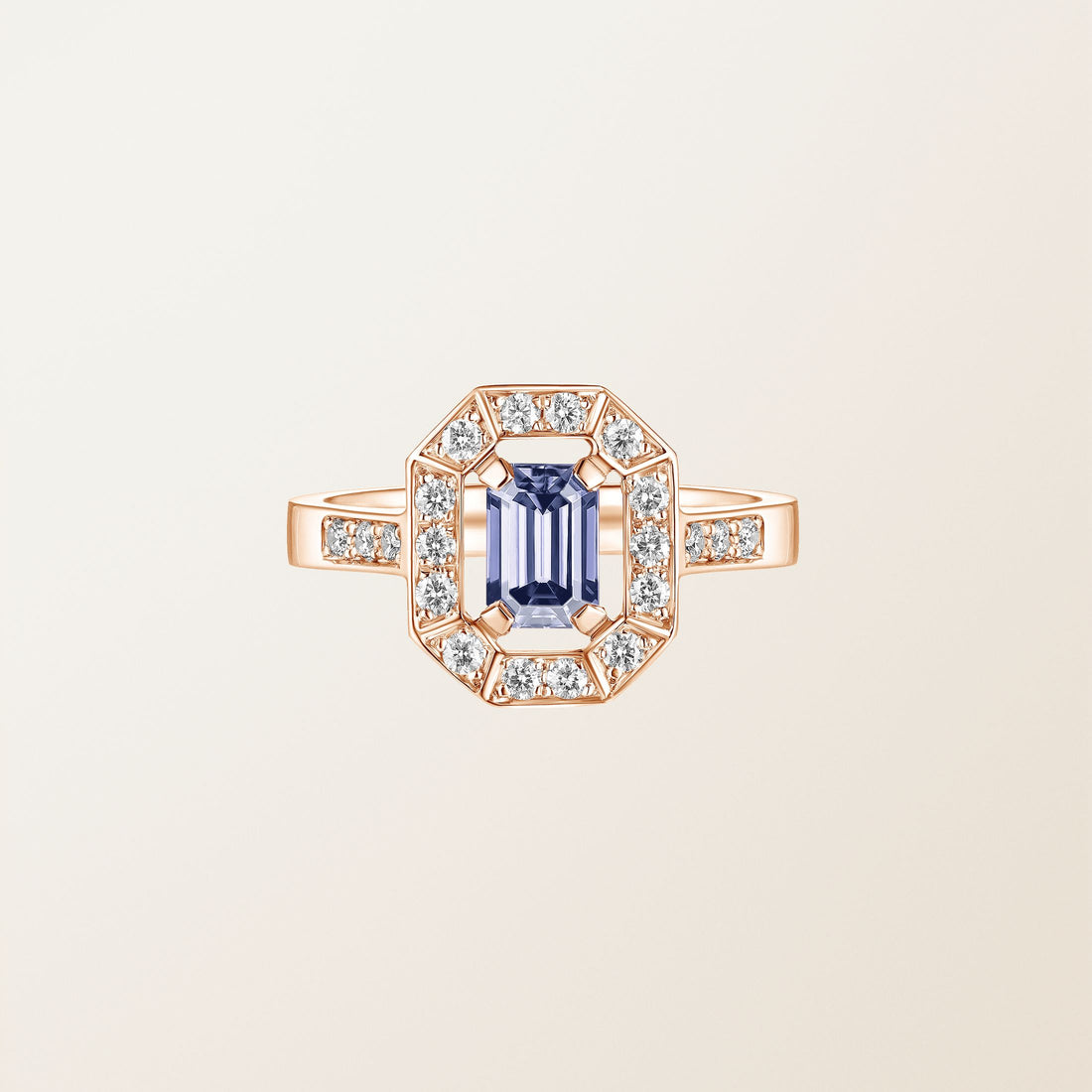 Astera Emerald Halo Ring