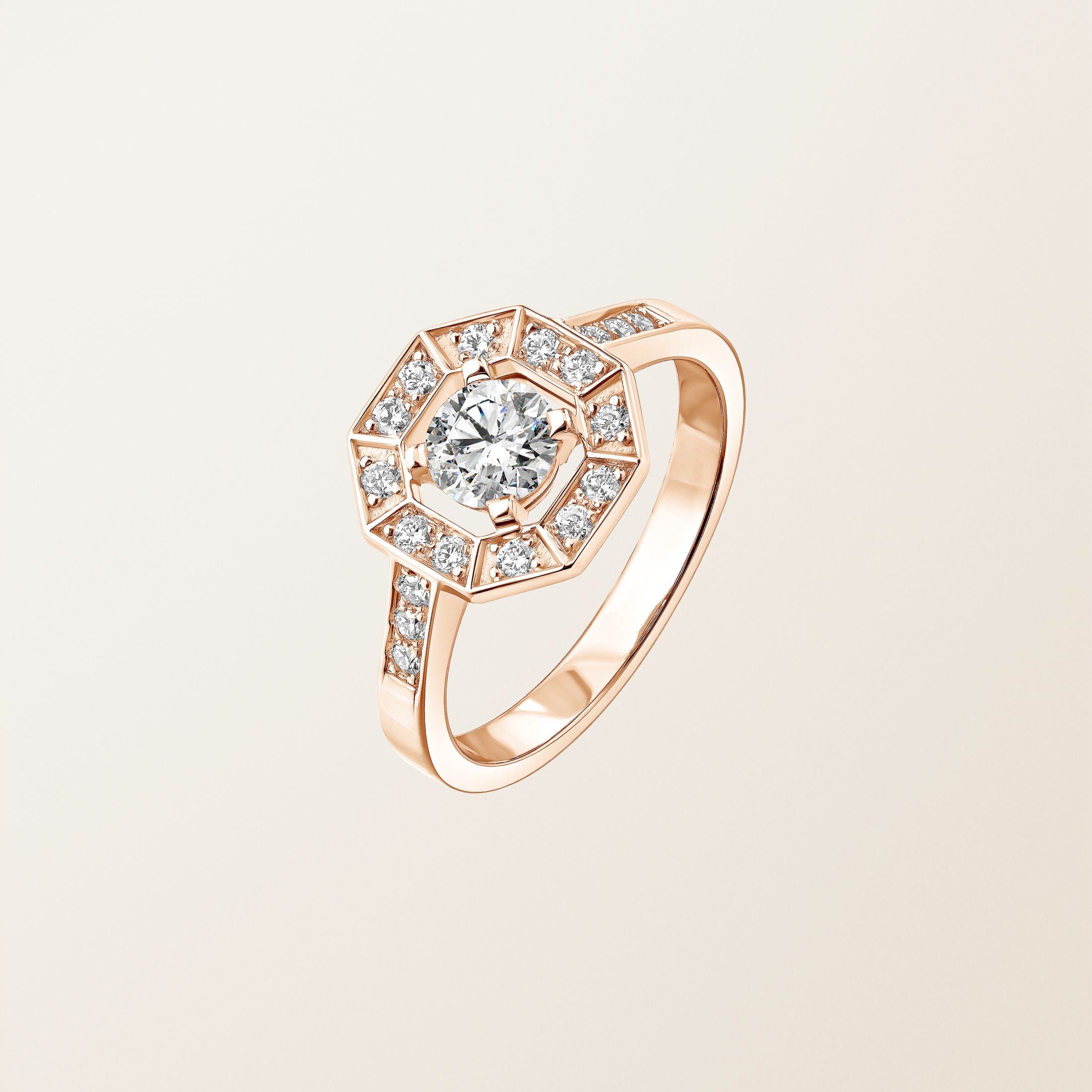 Octavia Diamond Halo Ring