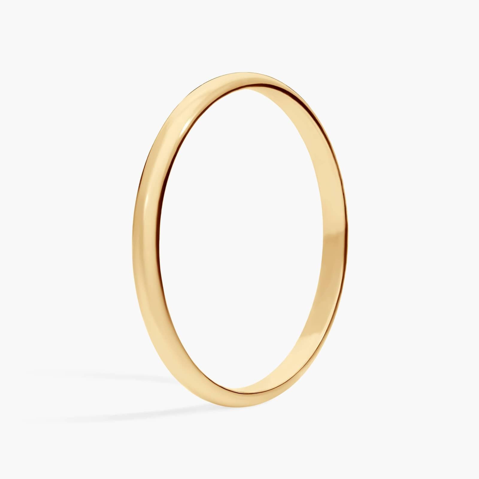 Classic Wedding Ring in Yellow Gold & White Gold (2mm)