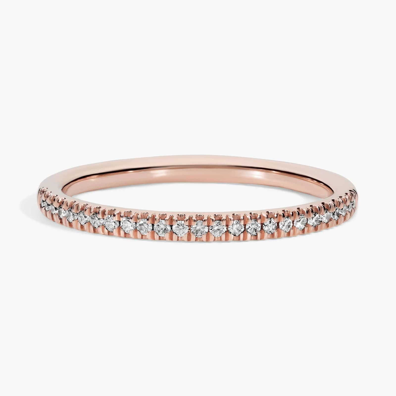 Micropavé Lab-Grown Diamond Ring in 10k 14k 18k Gold