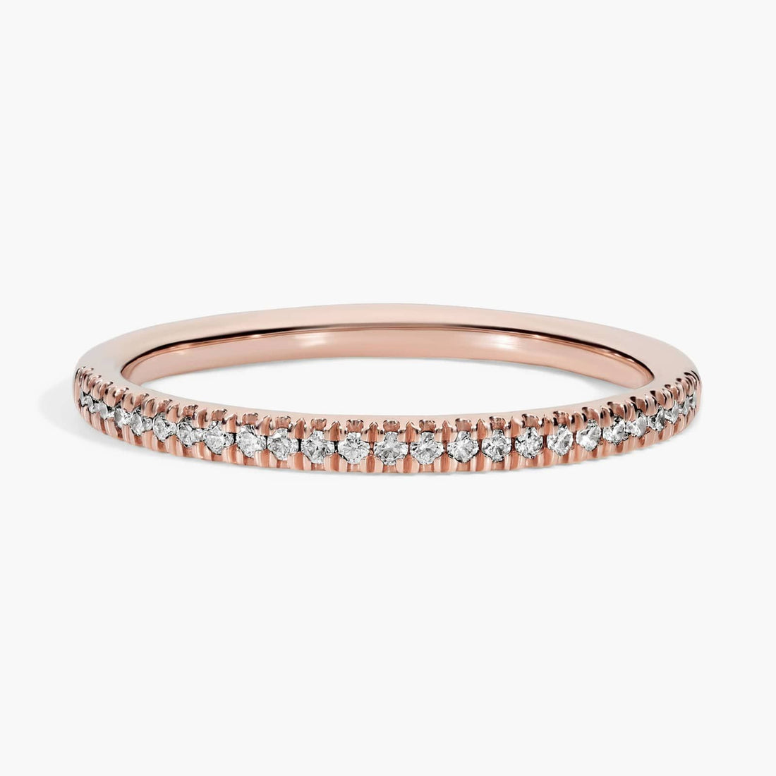 Micropavé Lab-Grown Diamond Ring in 10k 14k 18k Gold
