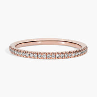 Micropavé Lab-Grown Diamond Ring in 10k 14k 18k Gold