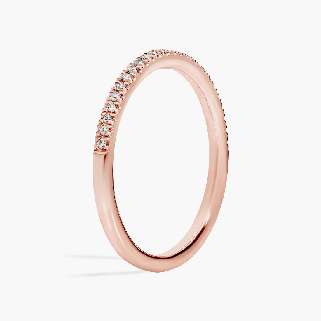 Micropavé Lab-Grown Diamond Ring in 10k 14k 18k Gold