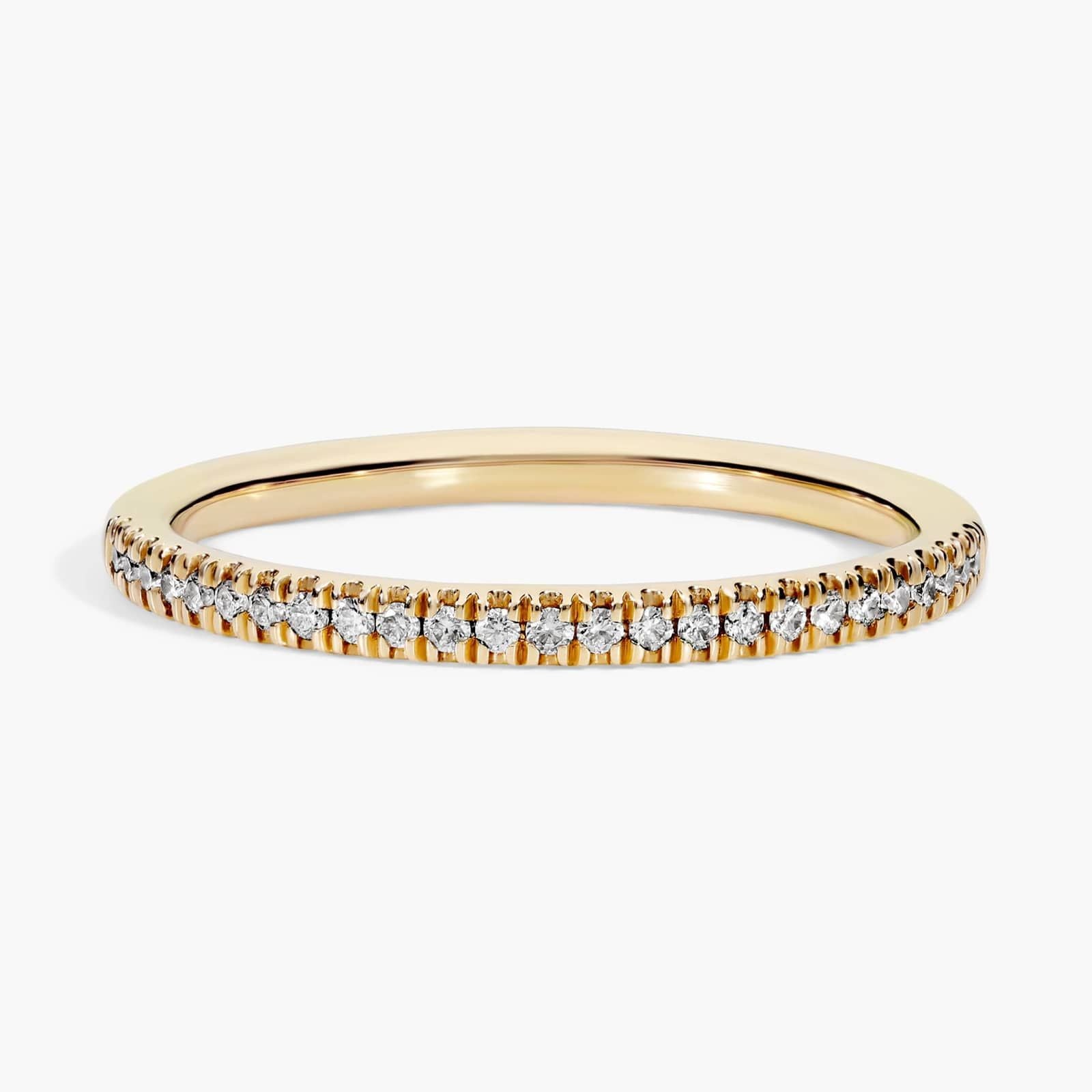 Micropavé Lab-Grown Diamond Ring in 10k 14k 18k Gold