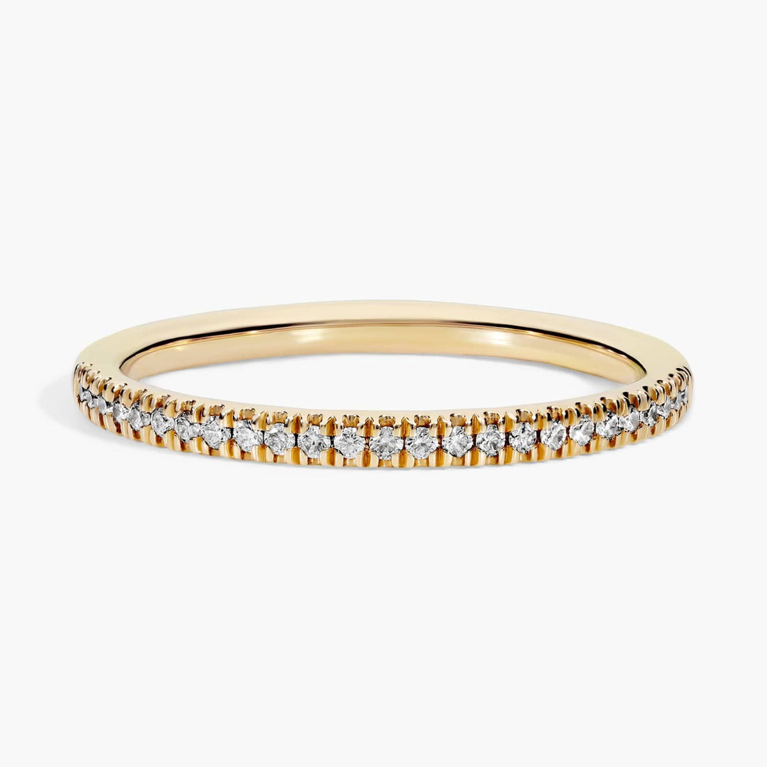 Micropavé Lab-Grown Diamond Ring in 10k 14k 18k Gold