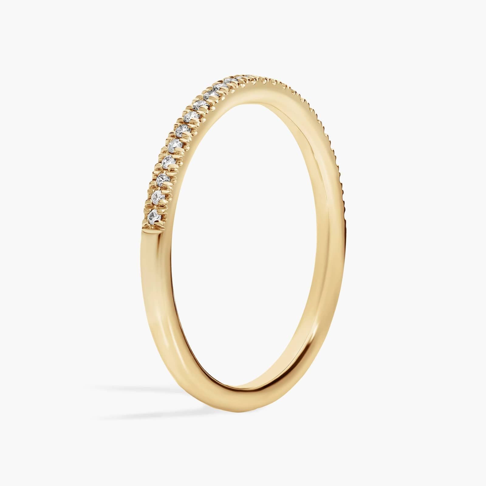 Micropavé Lab-Grown Diamond Ring in 10k 14k 18k Gold