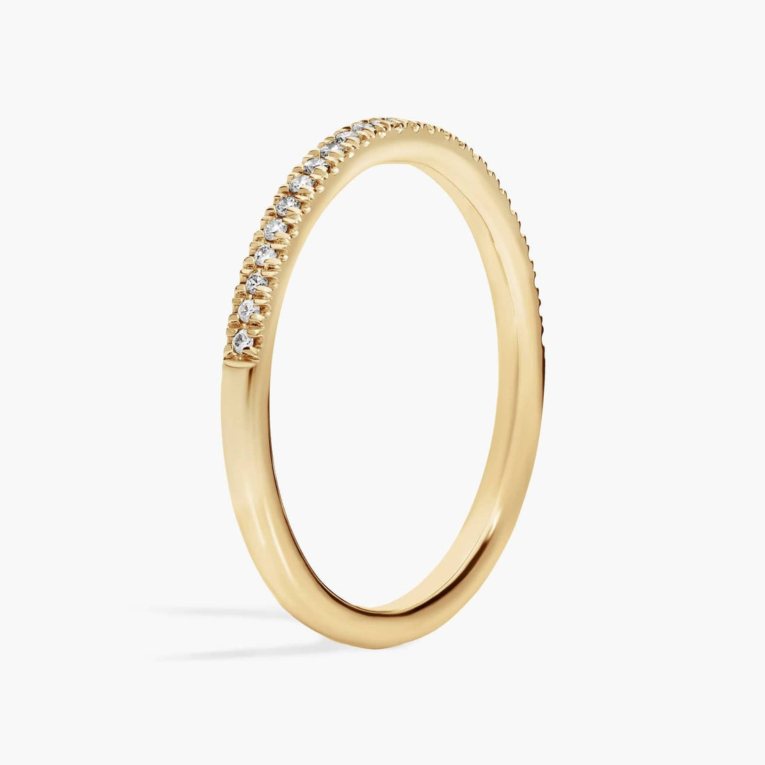Micropavé Lab-Grown Diamond Ring in 10k 14k 18k Gold