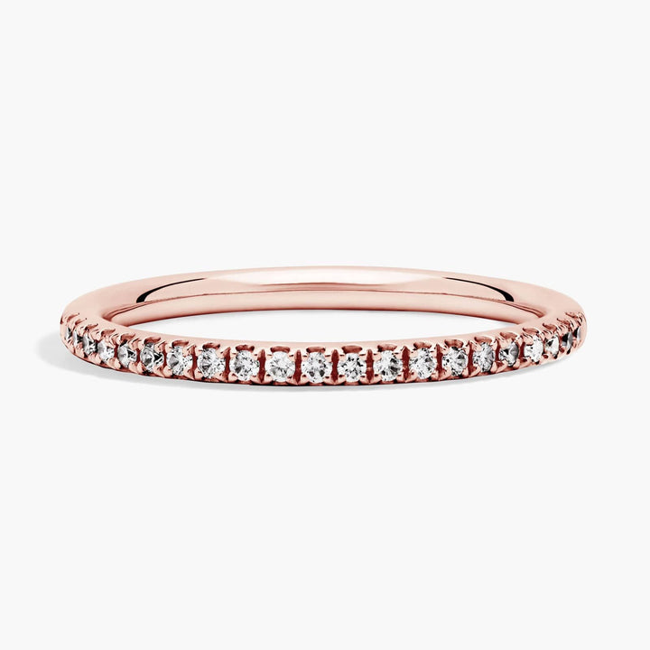 Diamond Pavé Half Eternity Wedding Band