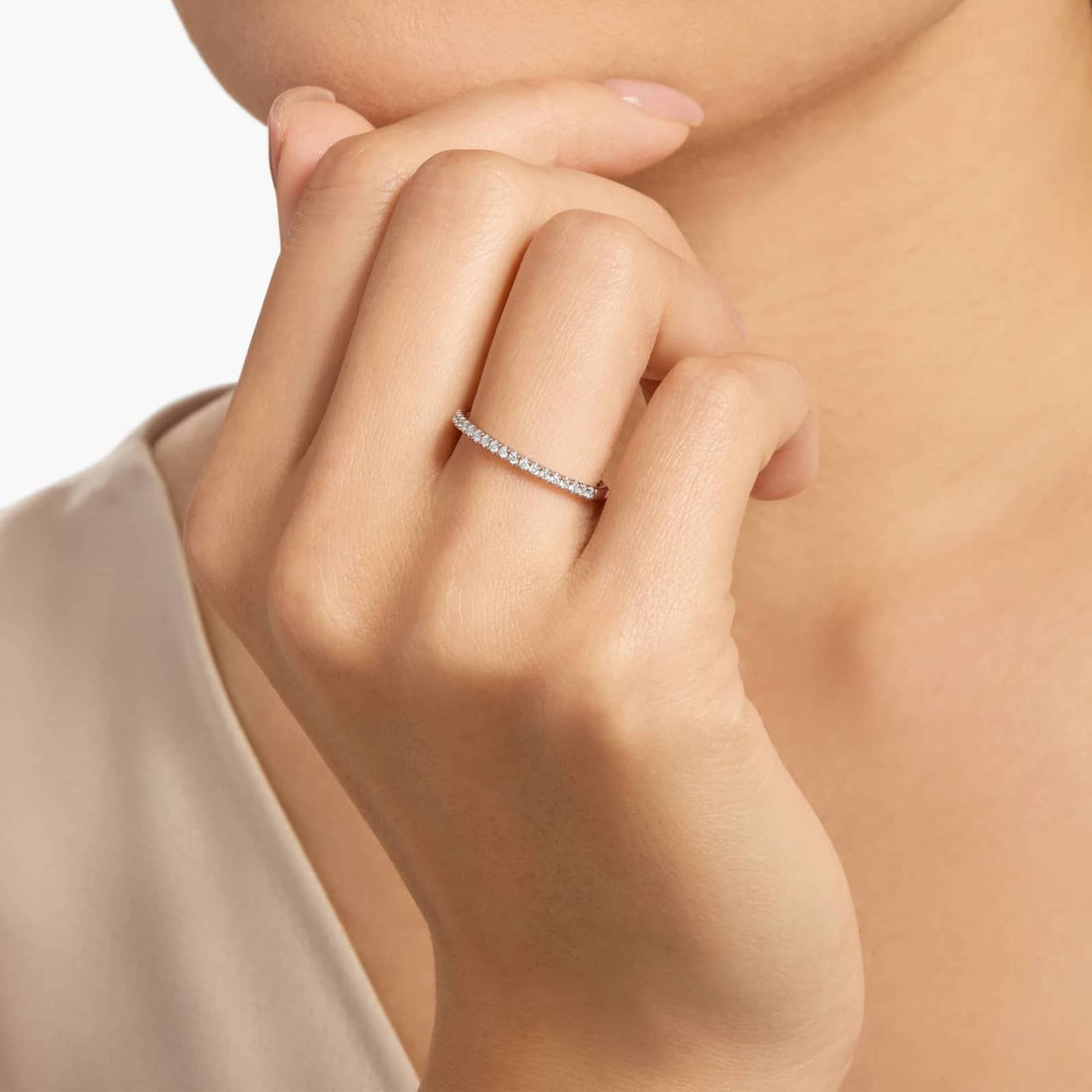 Riviera Pavé Diamond Ring In 10K 14K 18K Gold