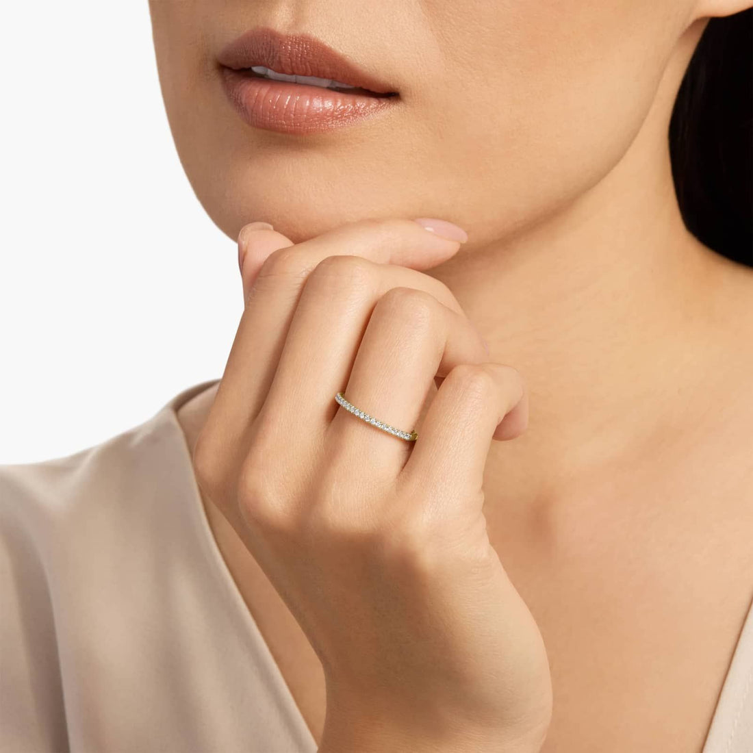 Riviera Pavé Diamond Ring In 10K 14K 18K Gold