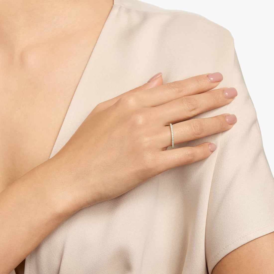 Riviera Pavé Diamond Ring In 10K 14K 18K Gold