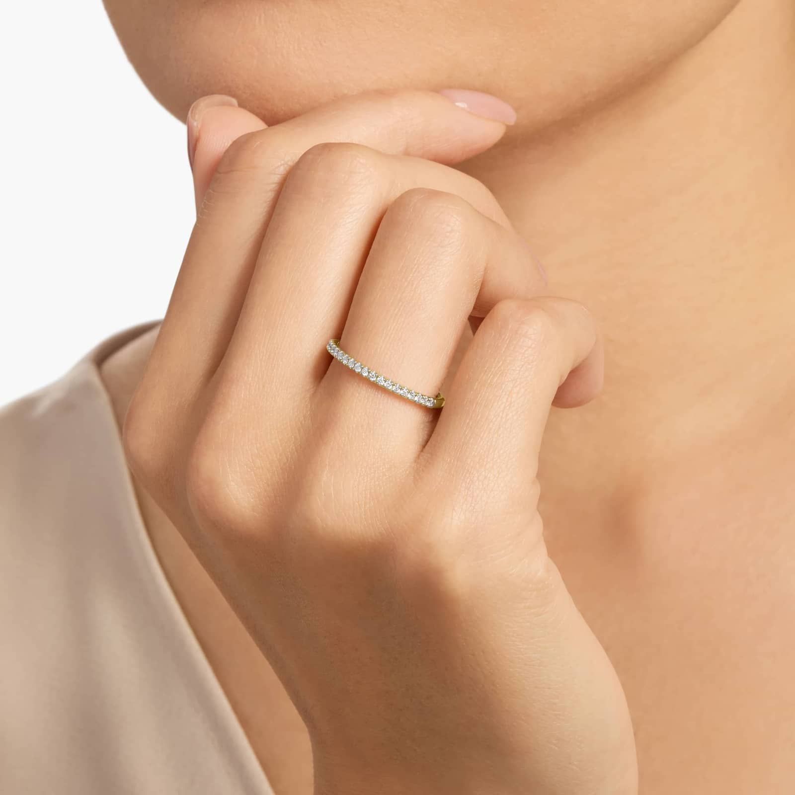 Riviera Pavé Diamond Ring In 10K 14K 18K Gold