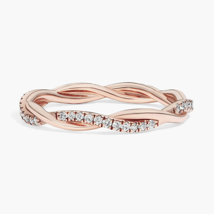 Petite Twist Diamond Eternity Ring in 10K/14K/18K