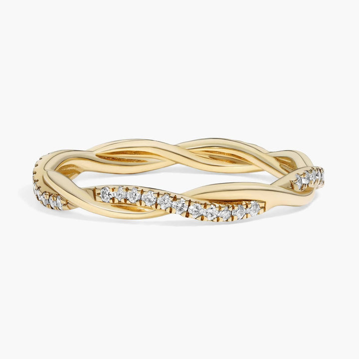 Petite Twist Diamond Eternity Ring in 10K/14K/18K