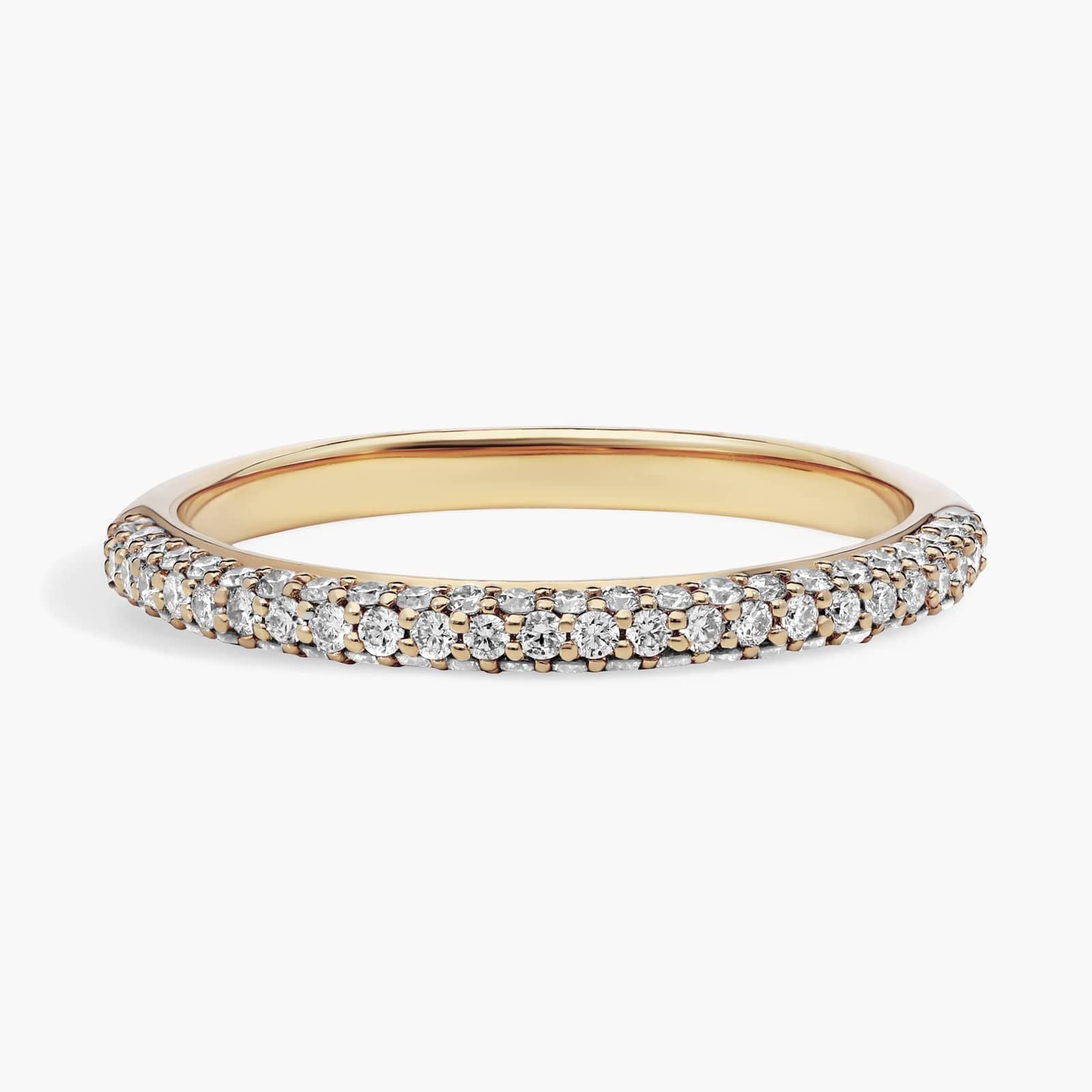 Classic Double Diamond Stackable Ring in 10K/14K/18K YELLOW GOLD (1/3 ct. tw.)